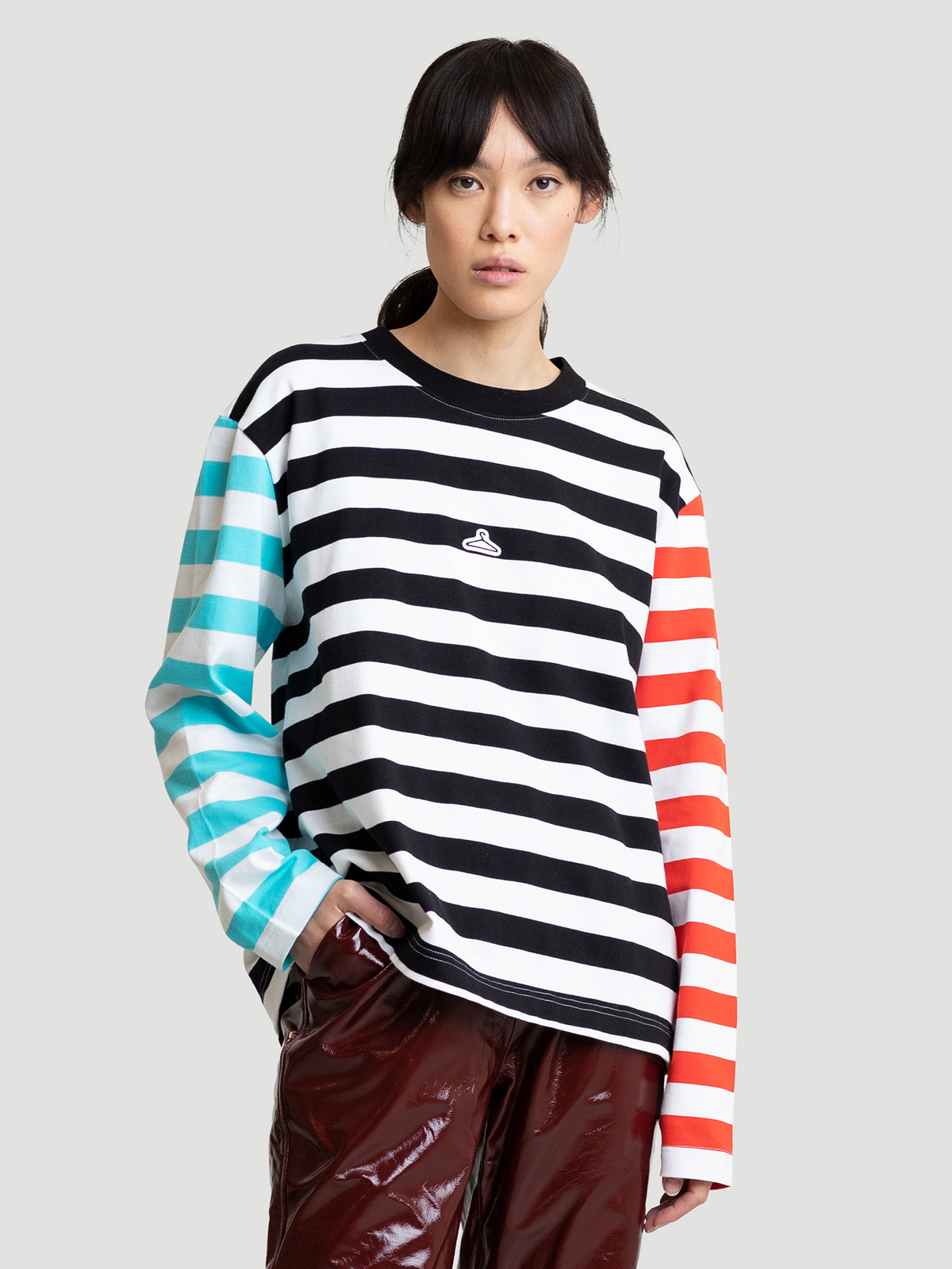 Hanger Multi Striped Longsleeve Black Mix 8