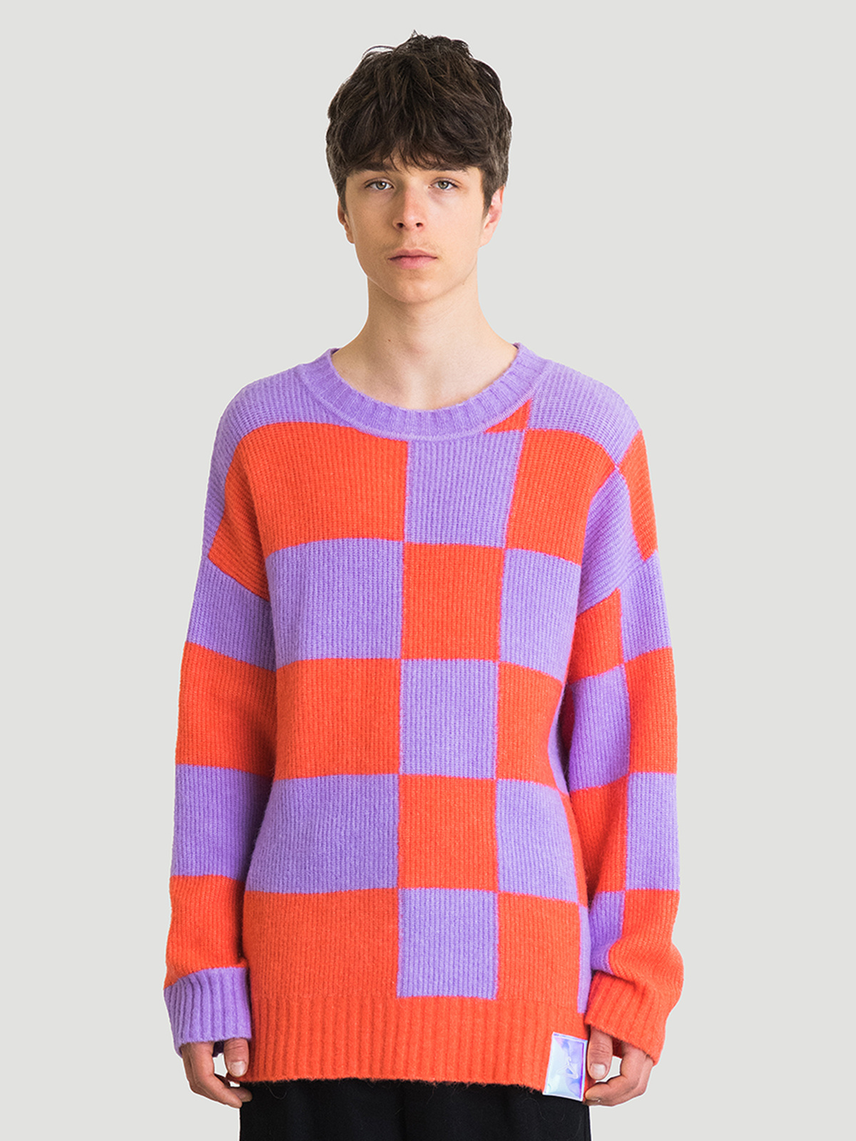 Hanger Square Knit Crew Coral Lilac 4