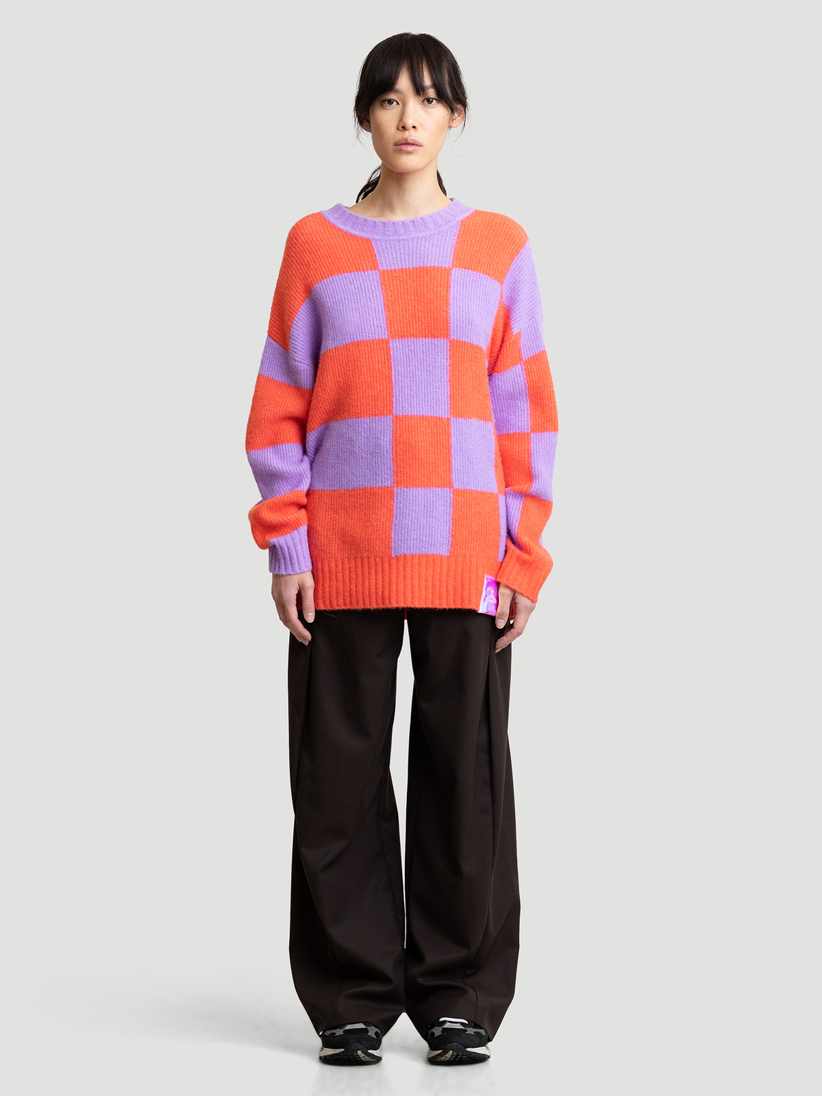Hanger Square Knit Crew Coral Lilac 7