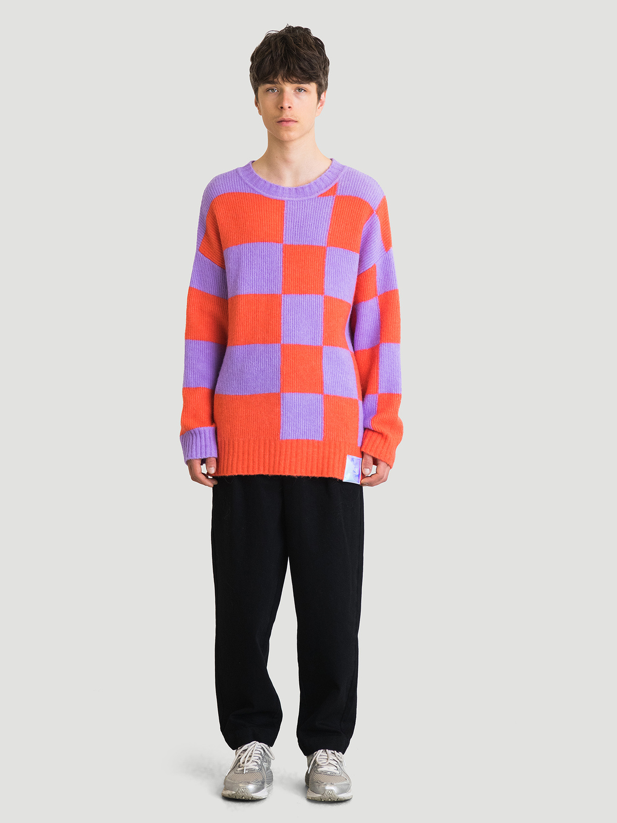 Hanger Square Knit Crew Coral Lilac 8