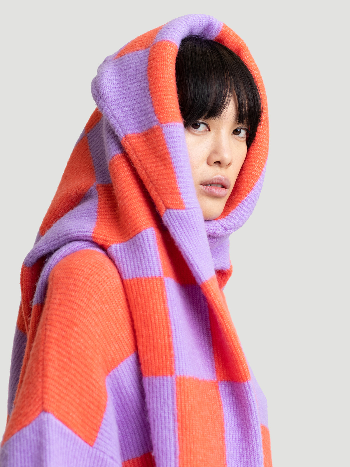 Hanger Square Knit Crew Coral Lilac 3