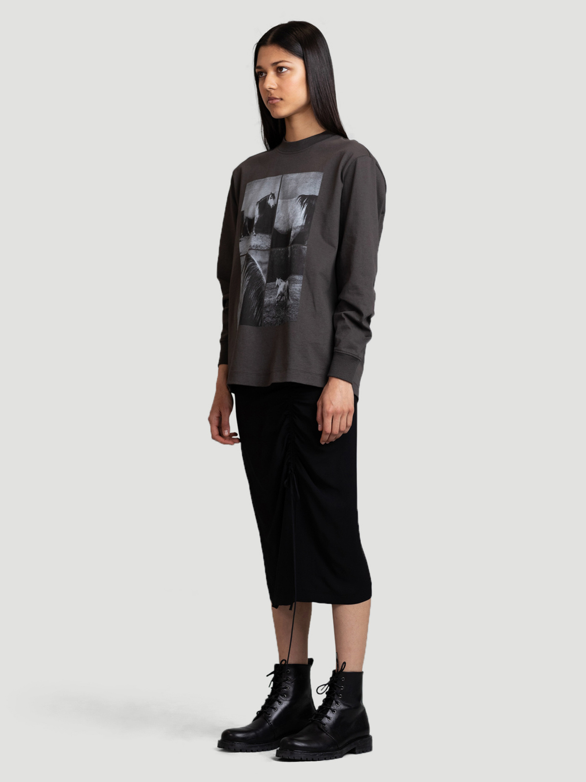 Luring Print LS Dk. Grey 3