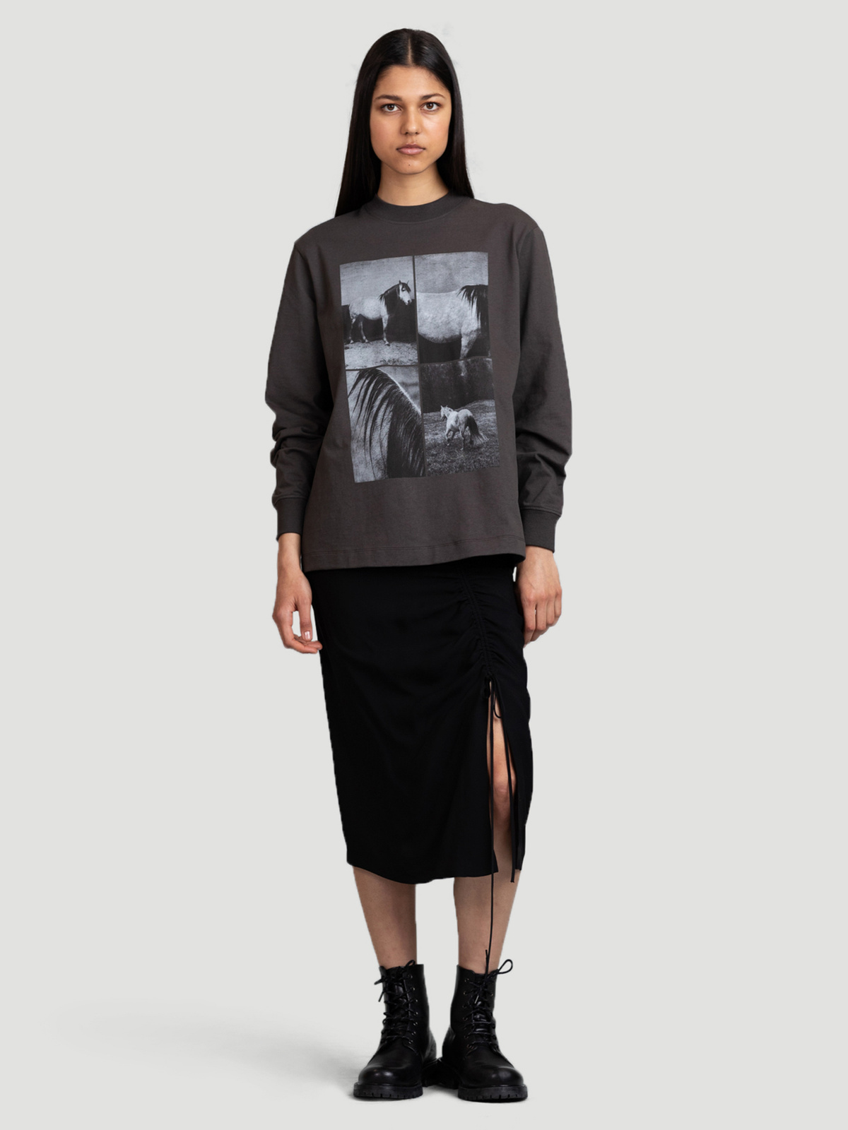 Luring Print LS Dk. Grey 2