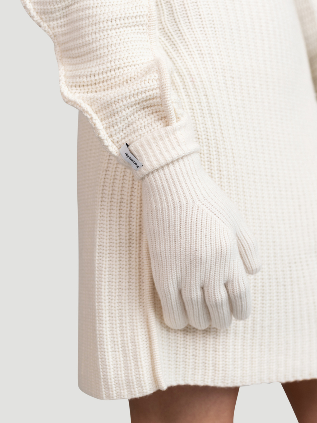 Tiem Cashmere Mittens Ecru 0