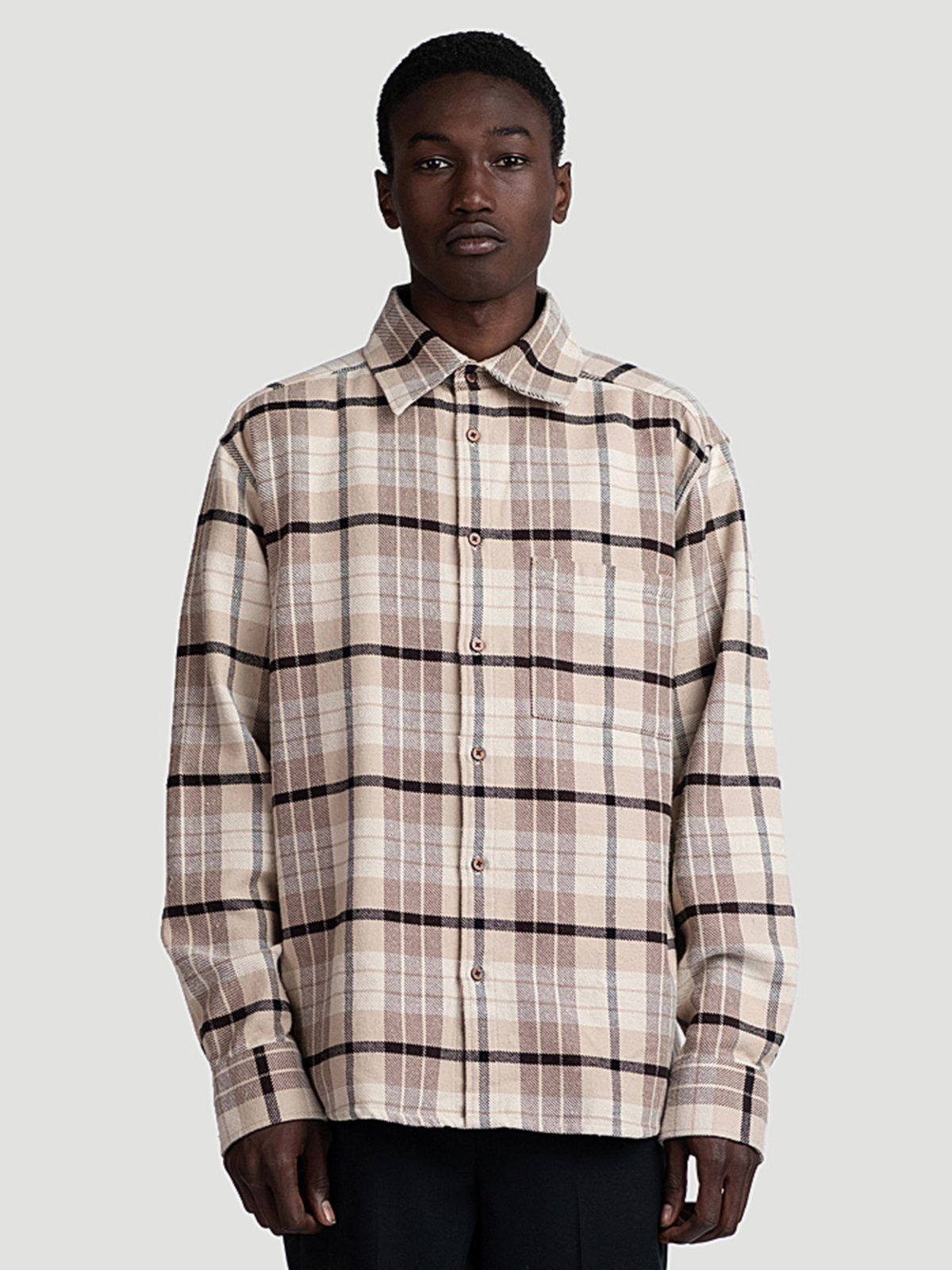 Elja Shirt Ecru Check 0