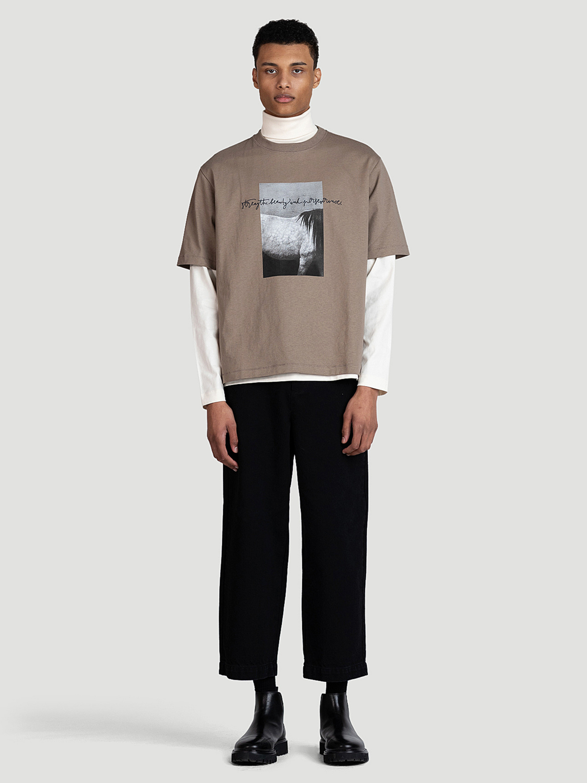 Fleur Tee Taupe 2