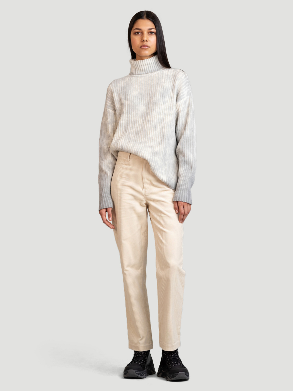 Dappled Knit Sweater Ecru Mix 2