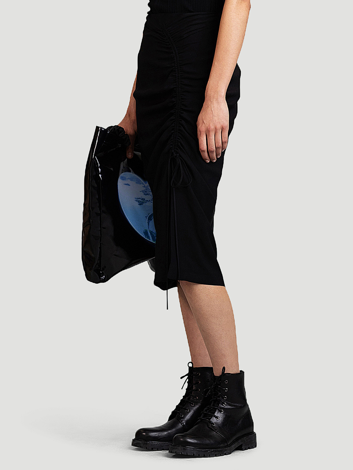 Slant Skirt Black 3