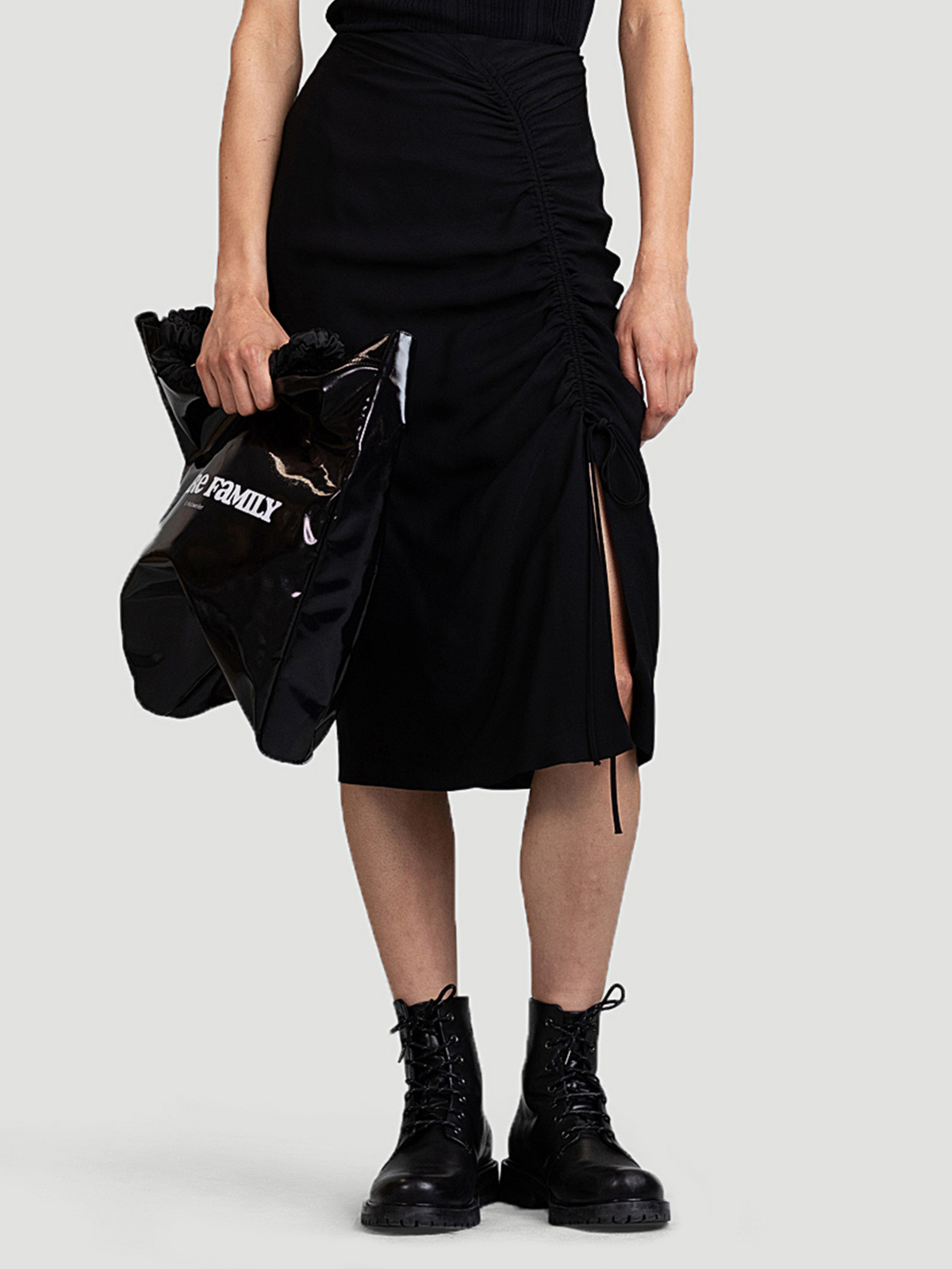 Slant Skirt Black 2