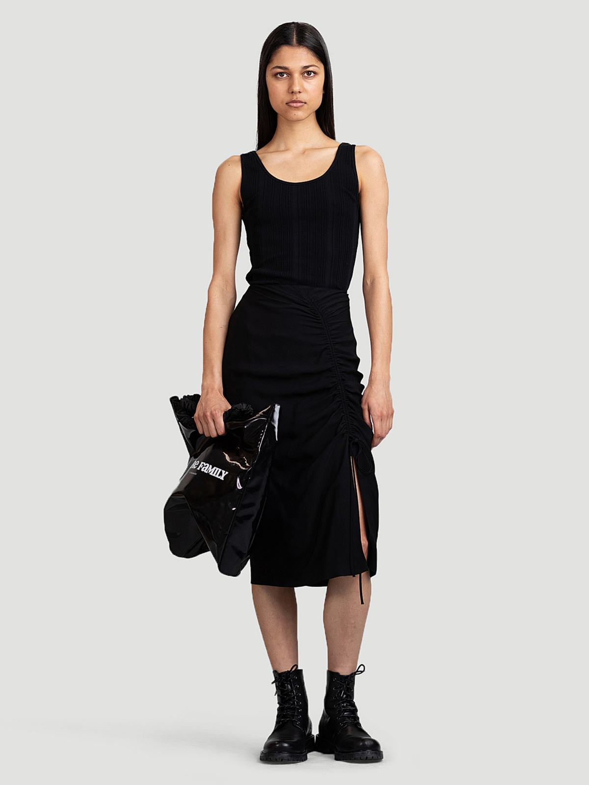 Slant Skirt Black 0