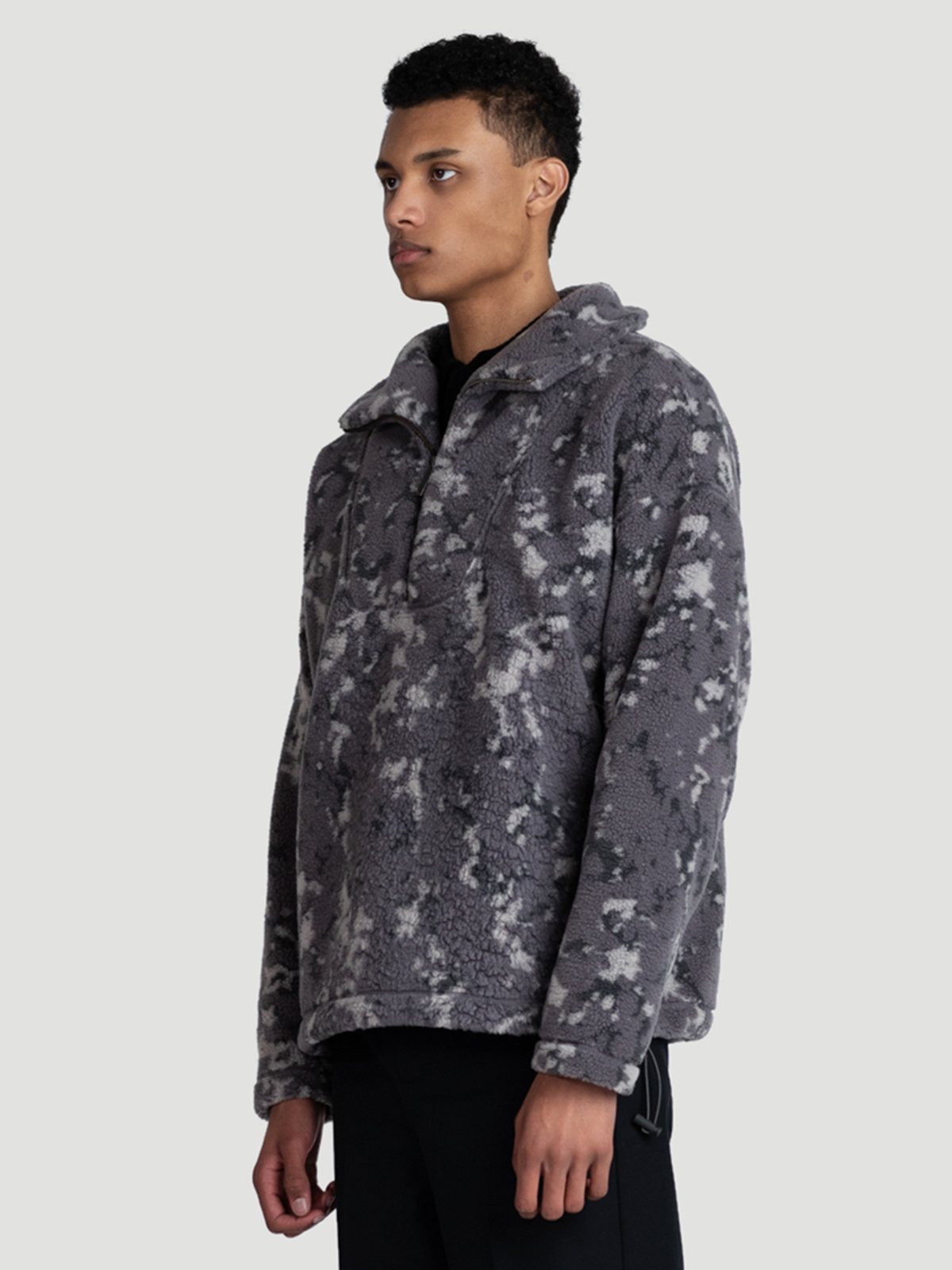 Mase Half Zip Grey Mix 1