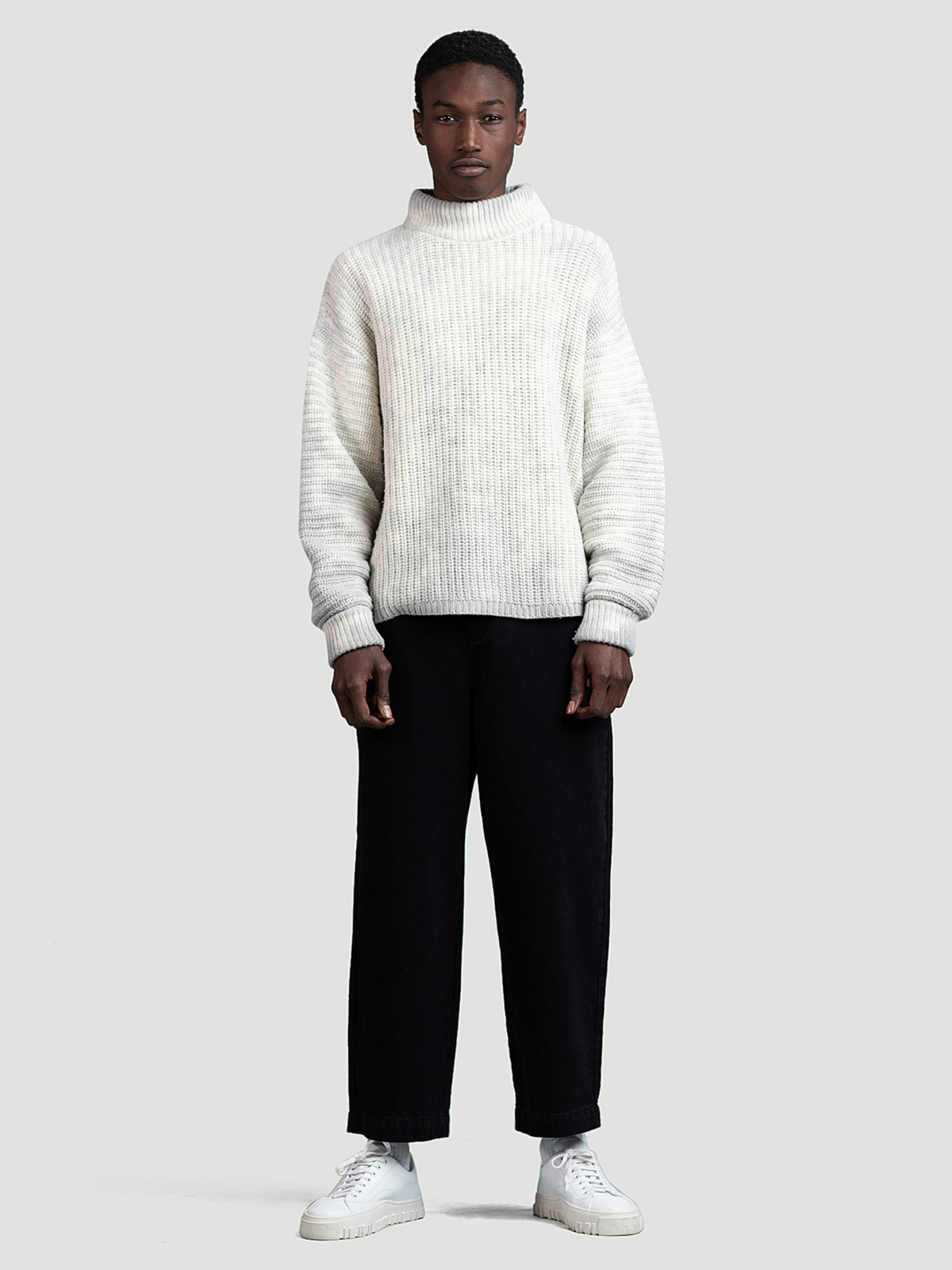 Mory Funnel Neck Ecru Mix 3