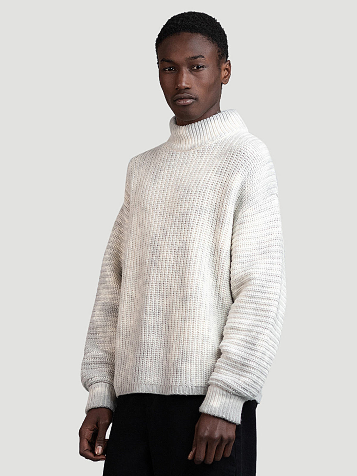 Mory Funnel Neck Ecru Mix 1