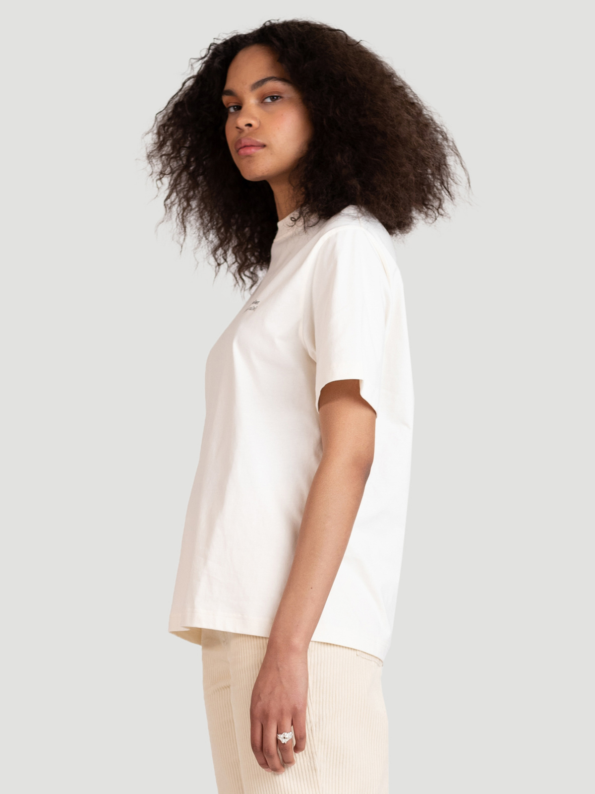 W. Fleur Tee Ecru 1
