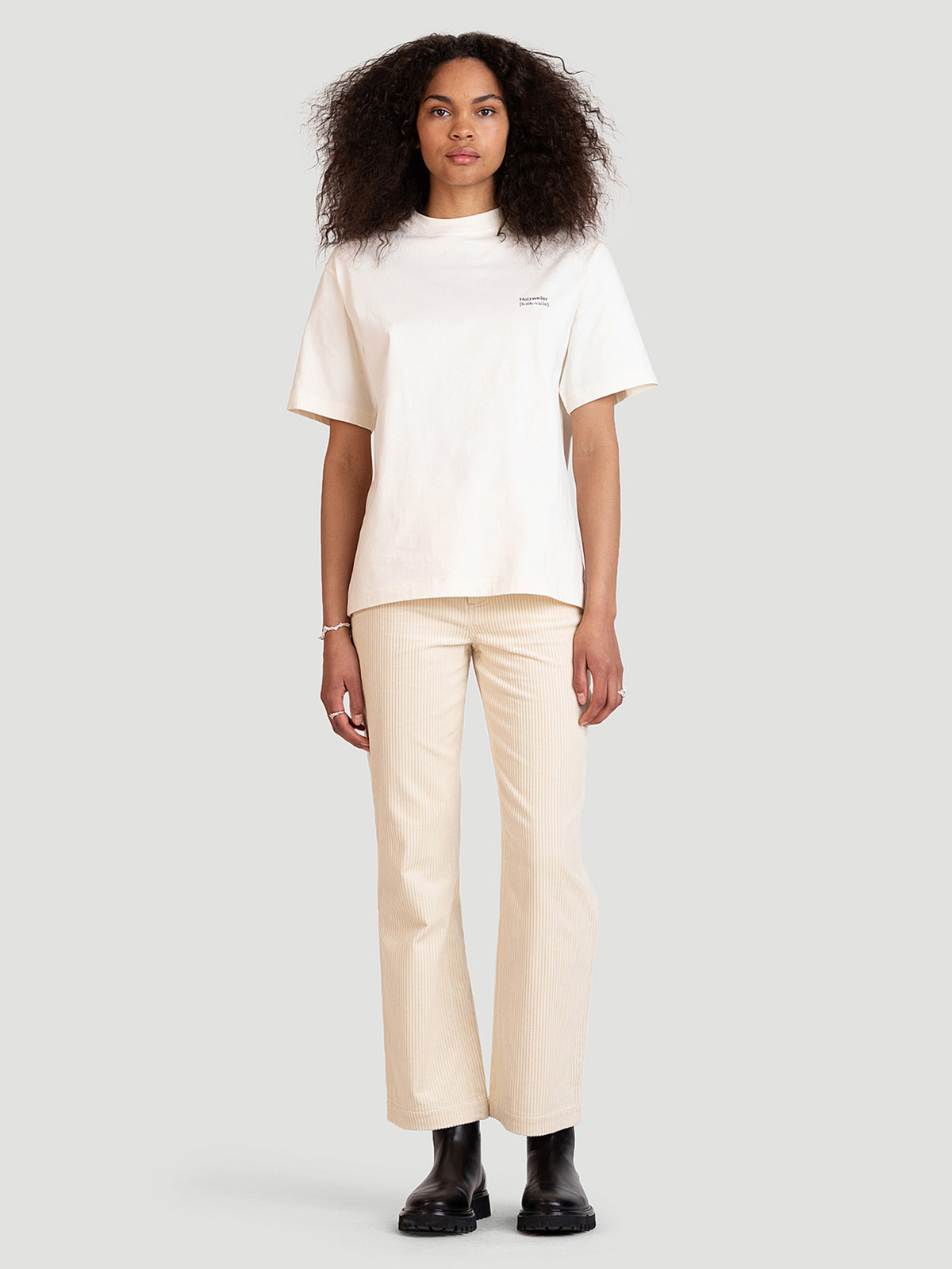 W. Fleur Tee Ecru 2