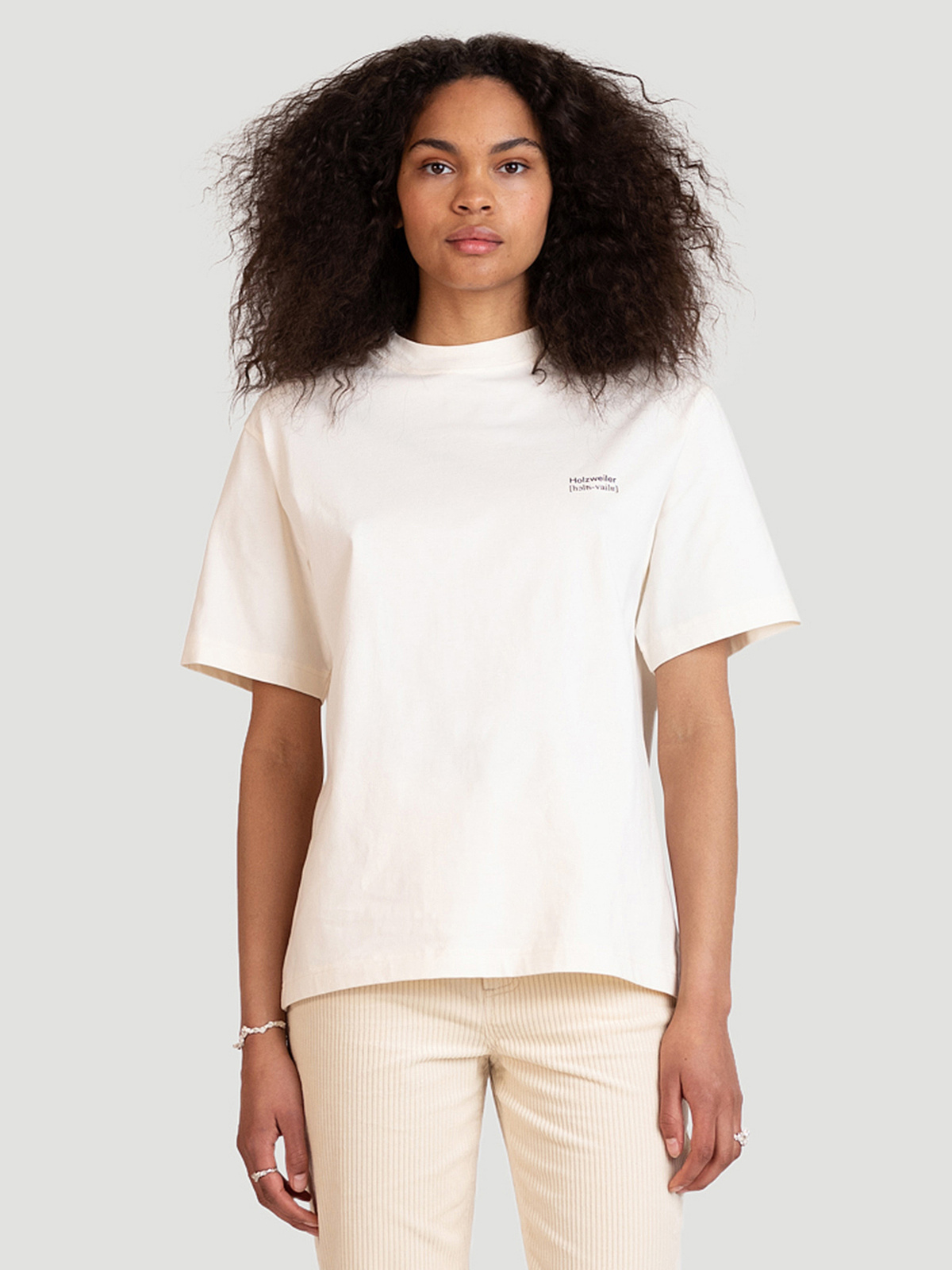 W. Fleur Tee Ecru 0