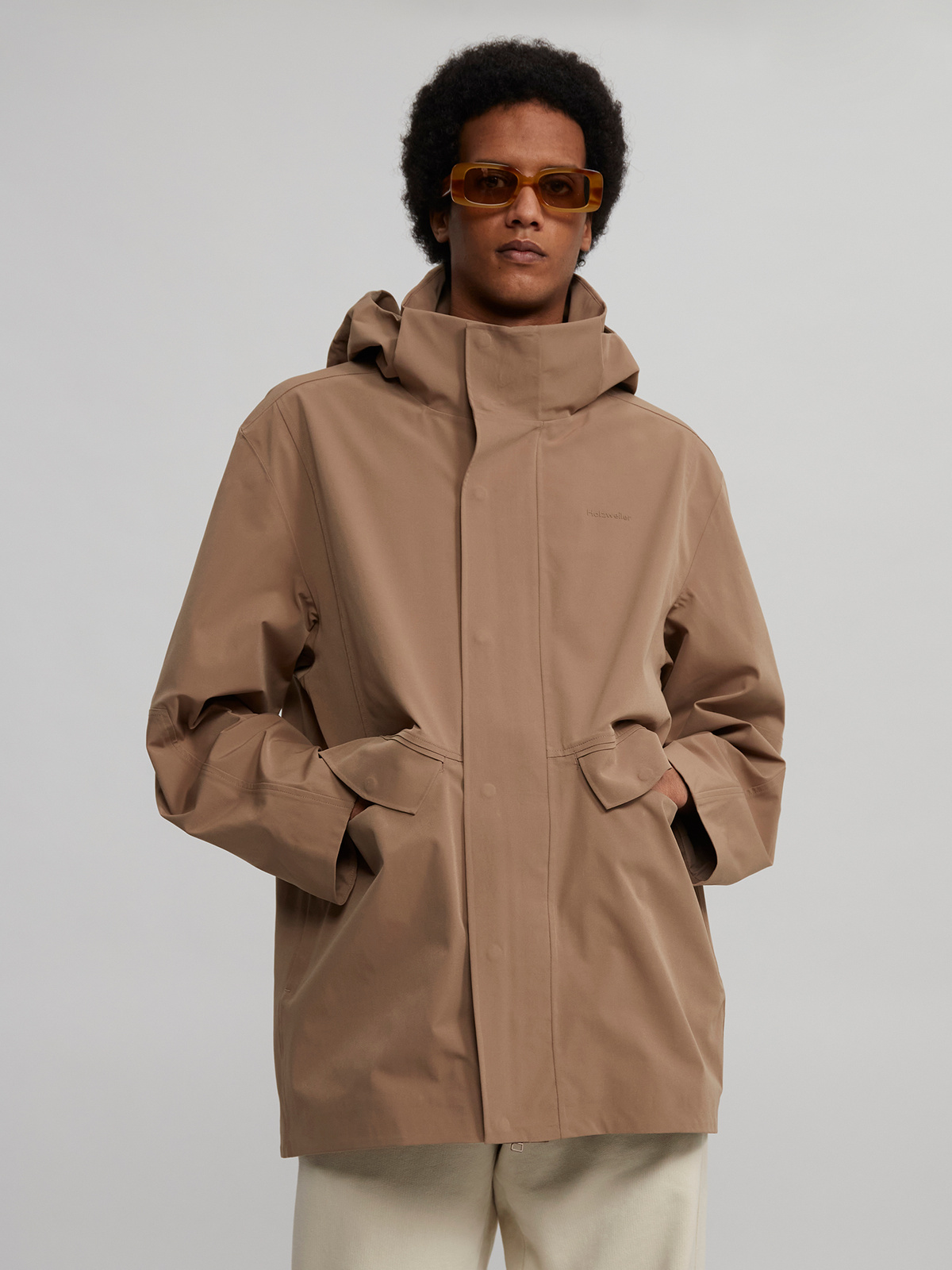 Fane Shell Jacket Taupe 1