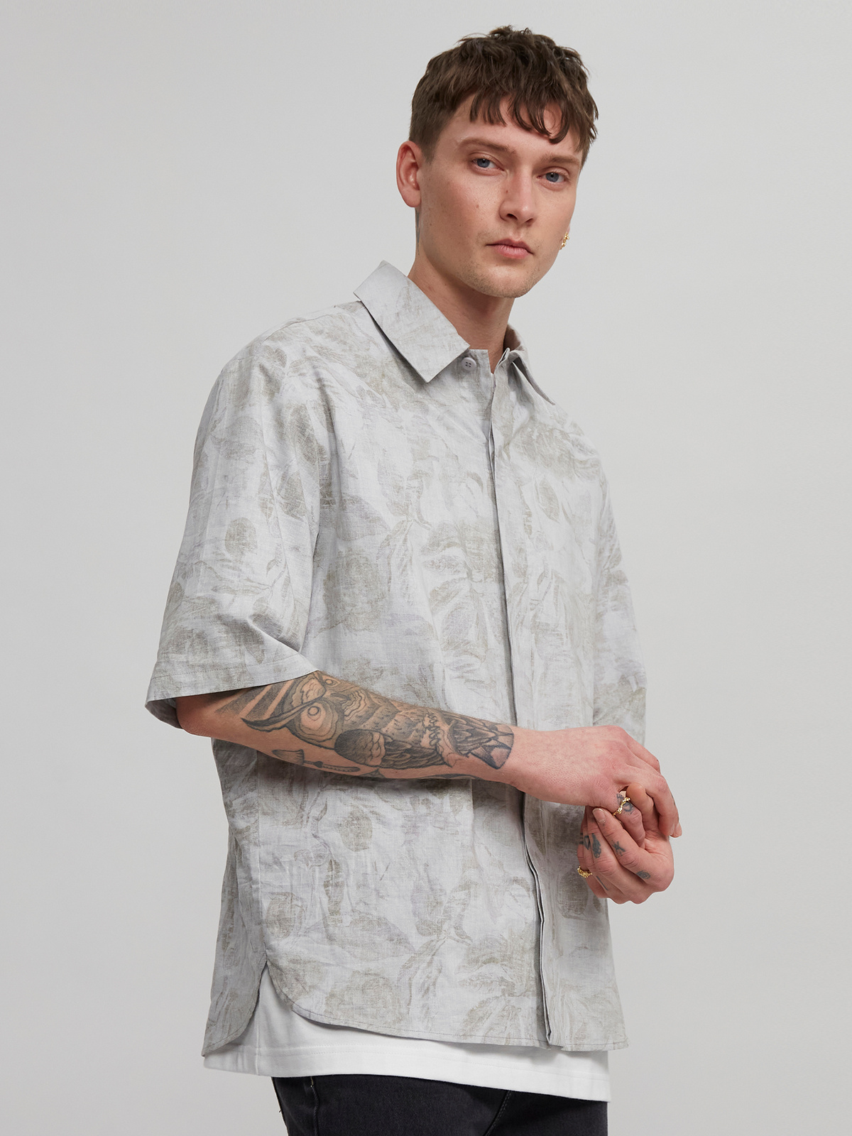 Kimbo Print Shirt Green Mix 6