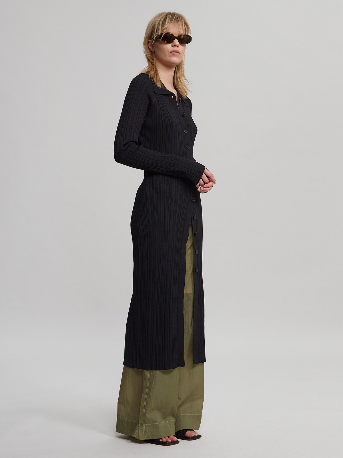Trestle Knit Dress Black 3