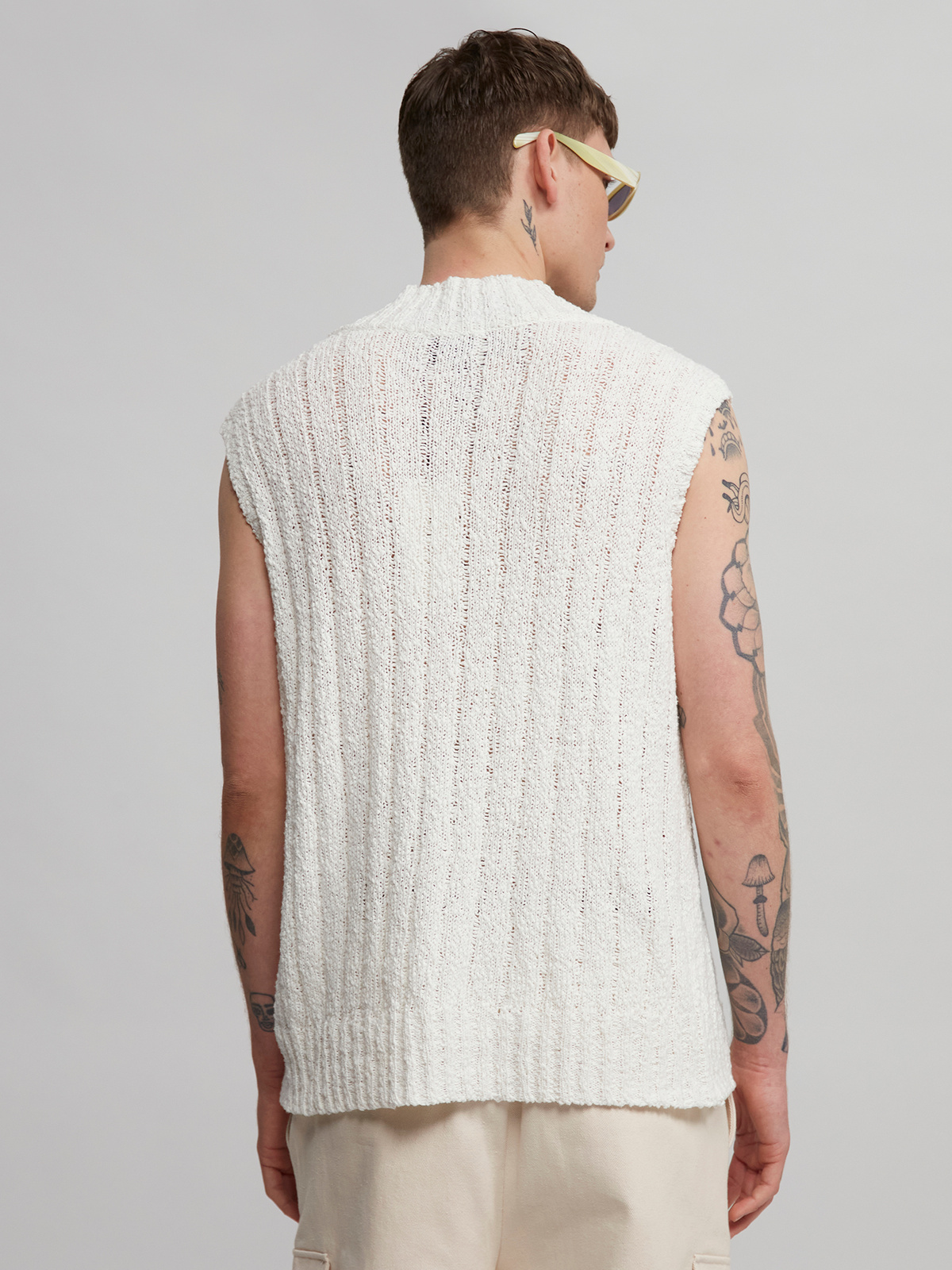 Luvi Diamond Vest Ecru 5