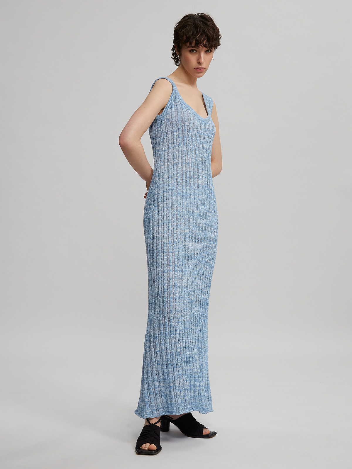 Trail Knit Dress Blue Mix 3