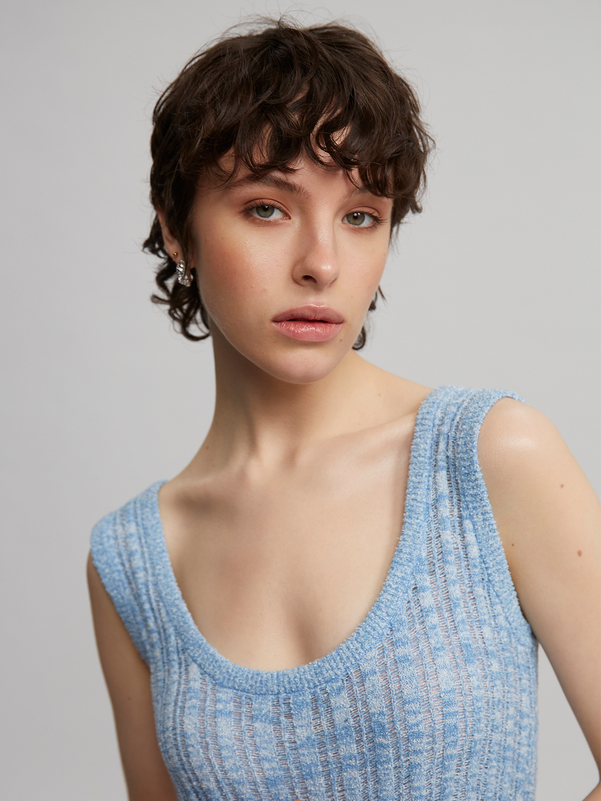 Trail Knit Dress Blue Mix 1