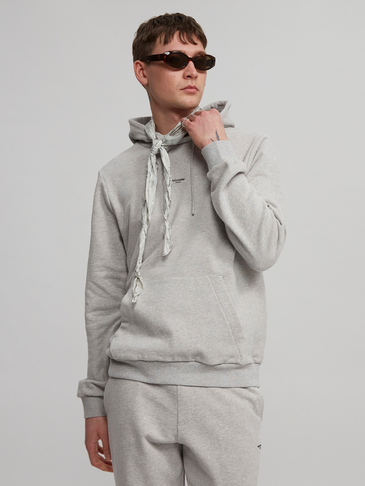 M. Oslo Hoodie Grey Mix 0