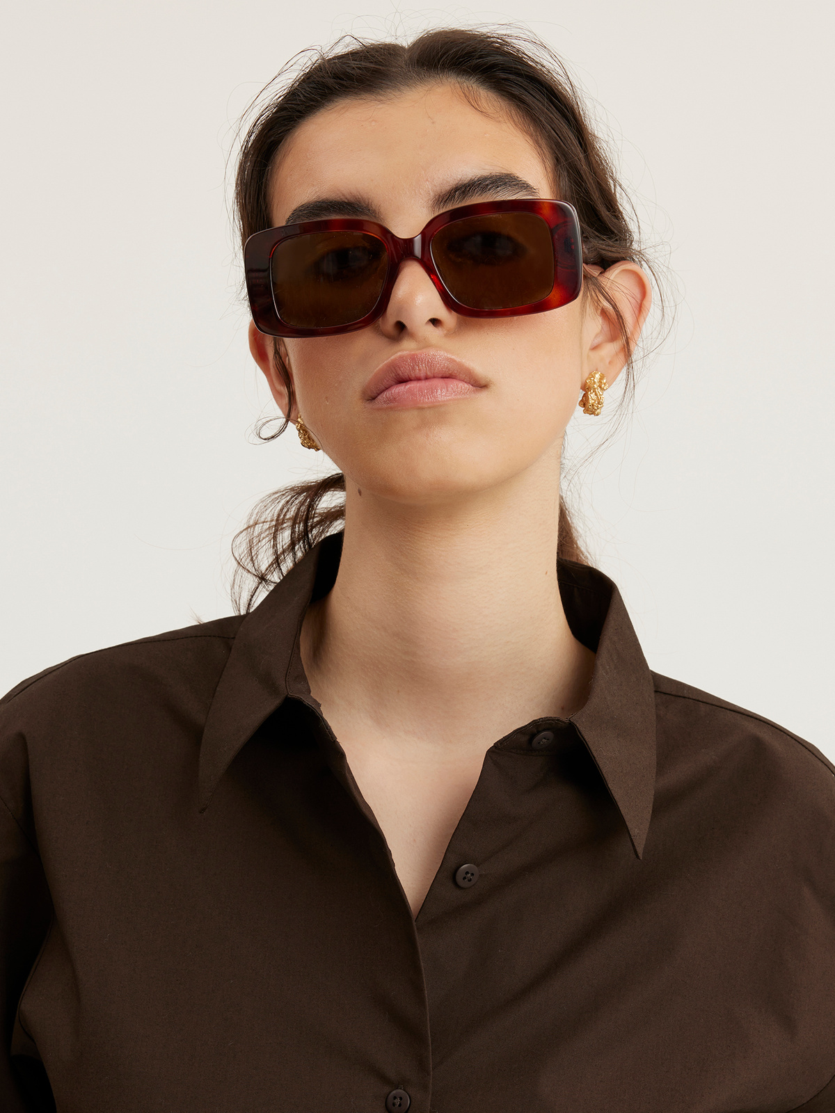 Blaou Poplin Shirt Brown 2