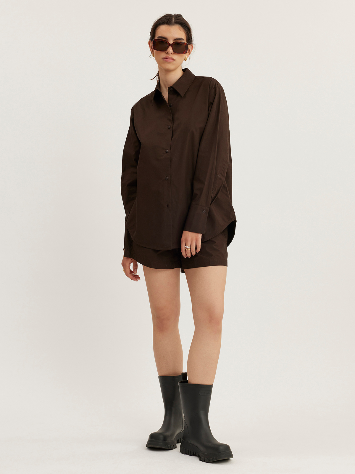 Blaou Poplin Shirt Brown 1