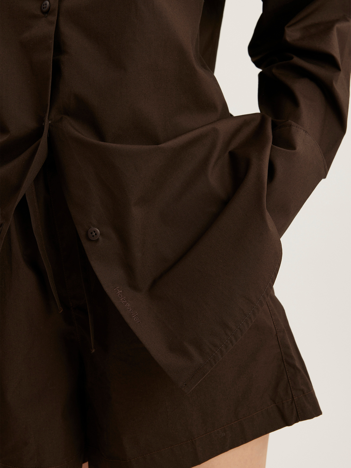 Blaou Poplin Shirt Brown 3