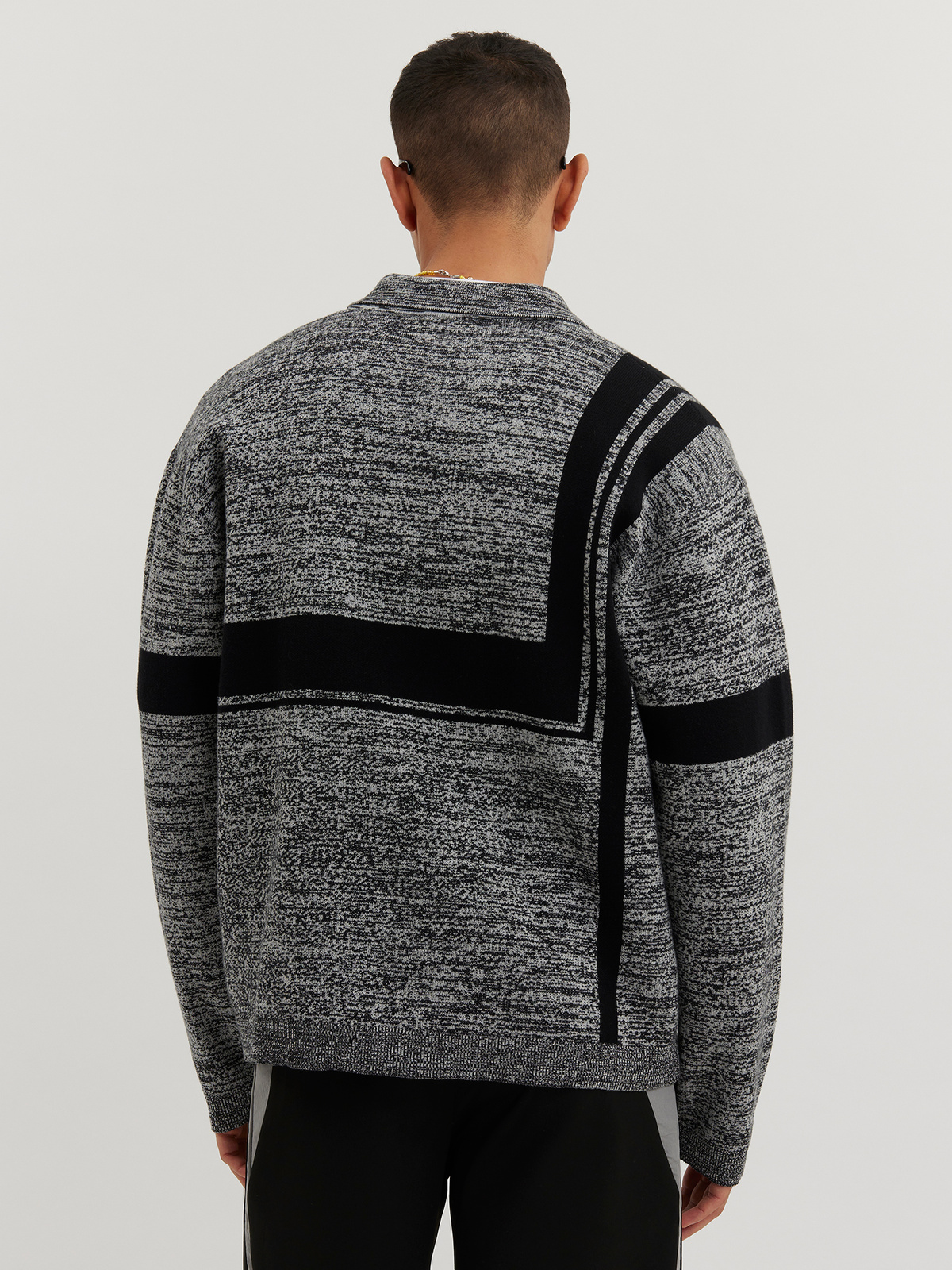 Brooklyn Zip Polo Black Mix 5