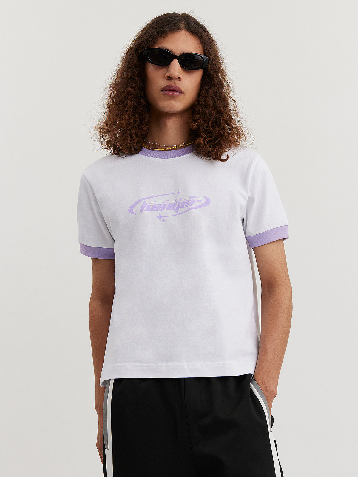 M.Hanger Crop Print Tee White 2