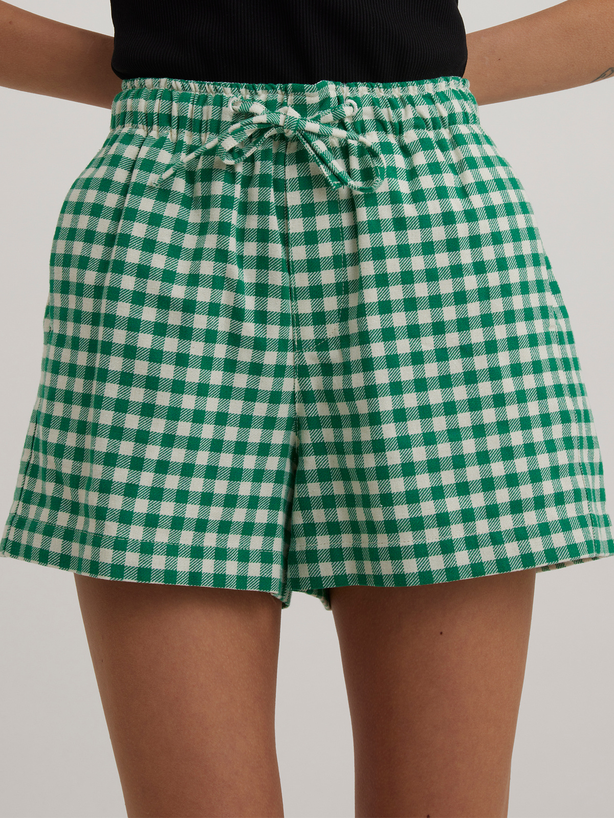 Musan Check Shorts Green Check 2