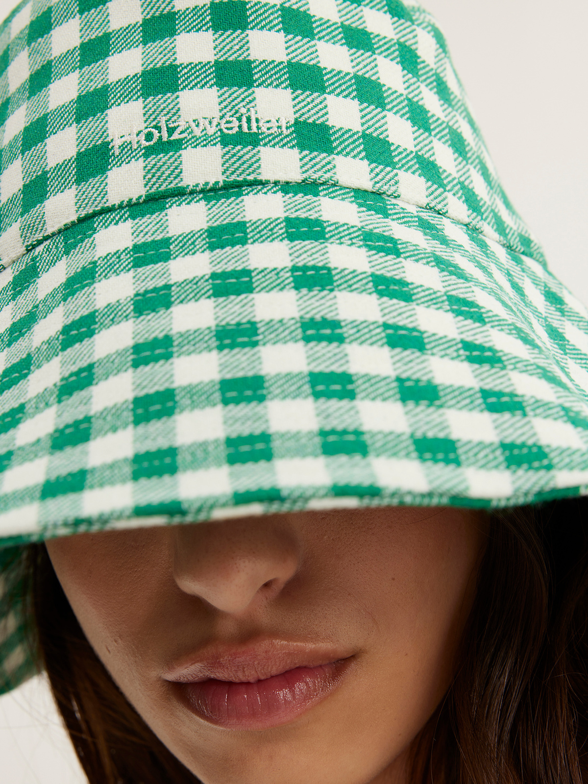 Rajah Check Bucket Hat Green Check 2