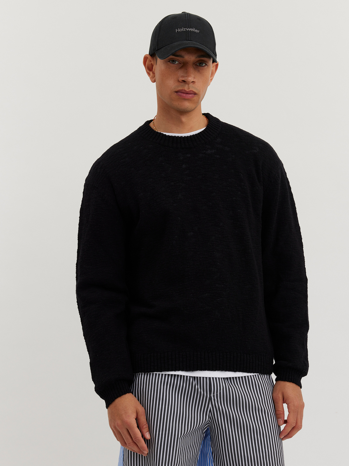 Saturn Slub Yarn Crew Black 0