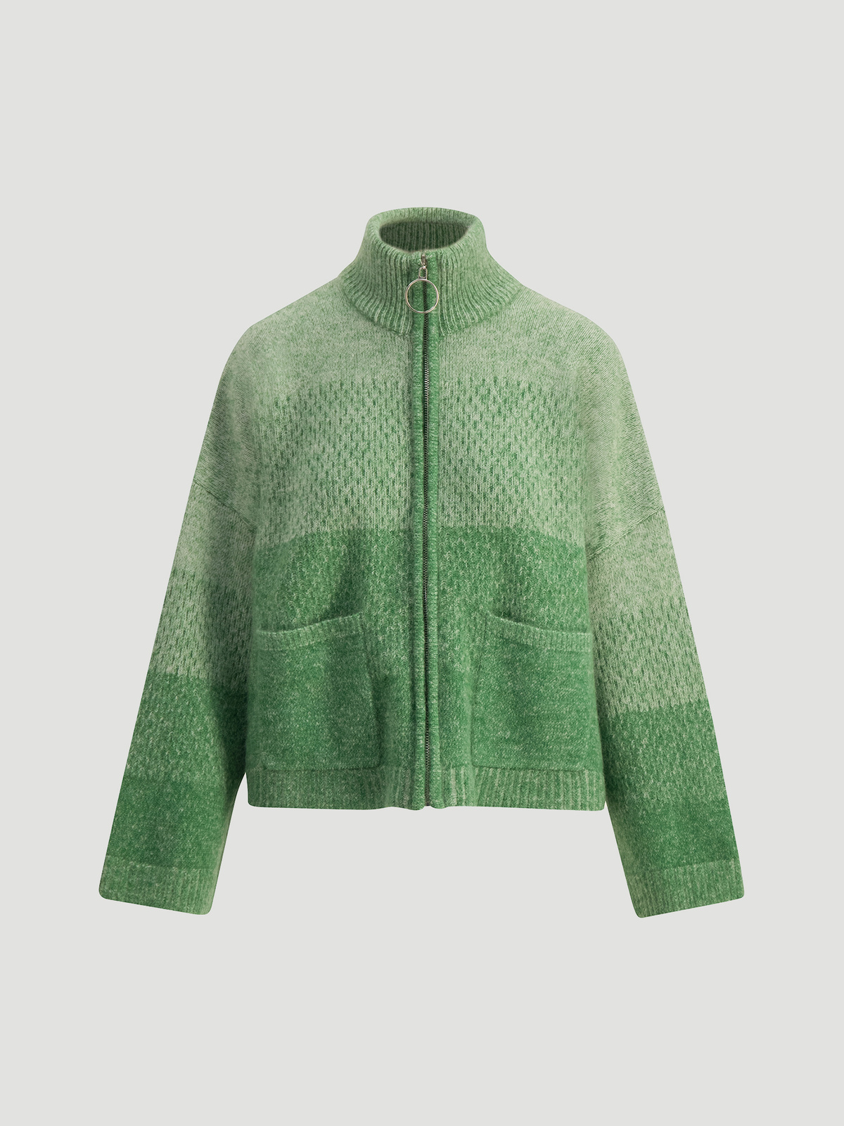 Tine Knit Cardigan Green Mix 11