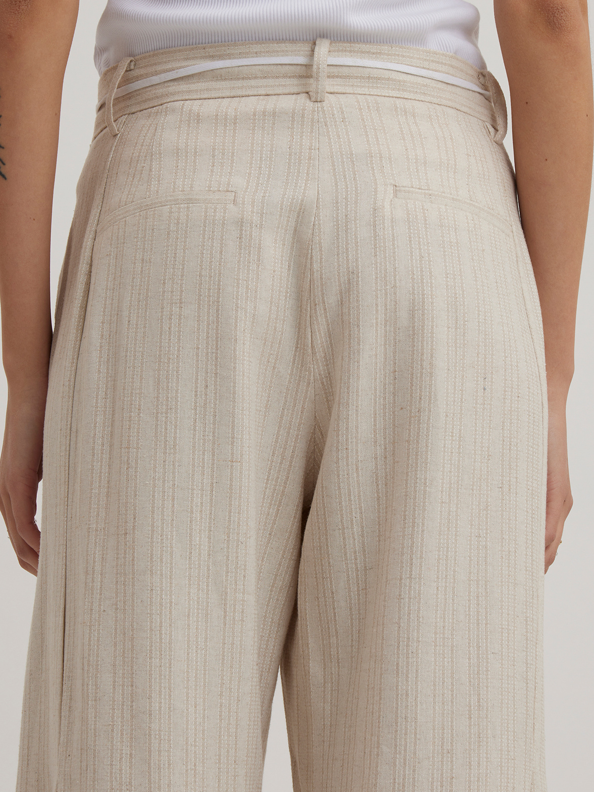 Vidda Trousers Sand Stripe 4