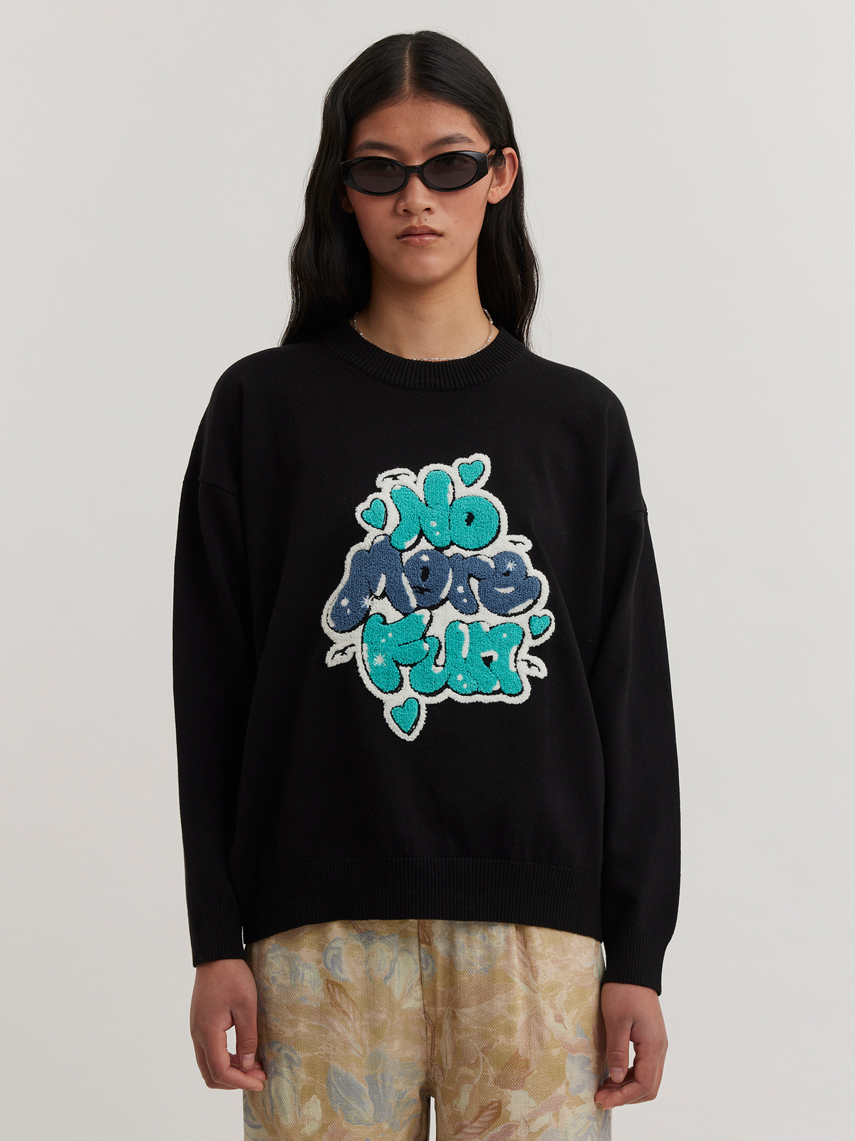 W. Hanger Multi Knit Crew Black 2