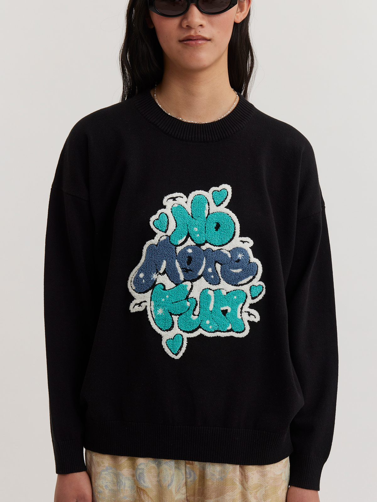 W. Hanger Multi Knit Crew Black 4