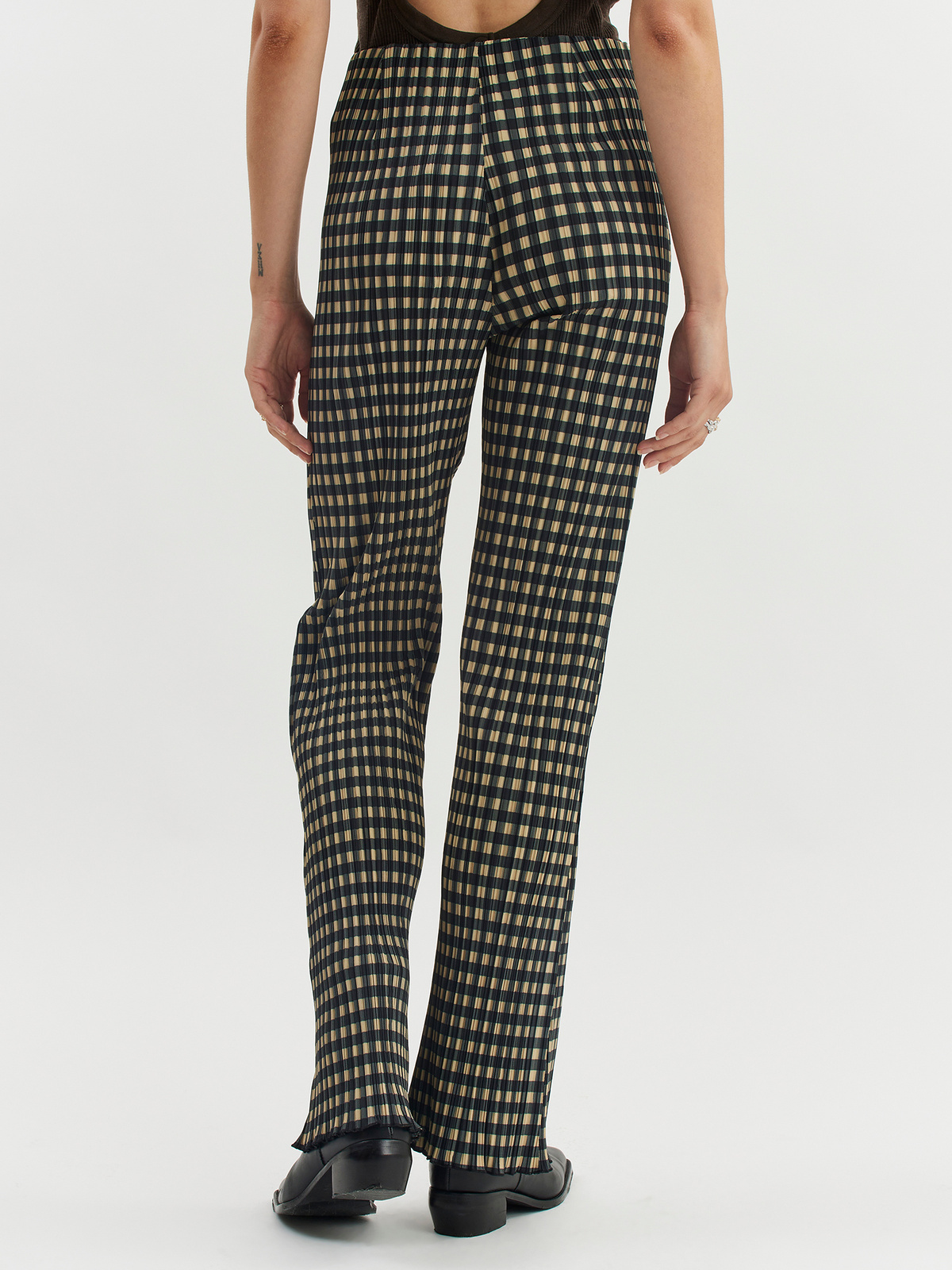 Gilly Check Trouser Beige Check 4