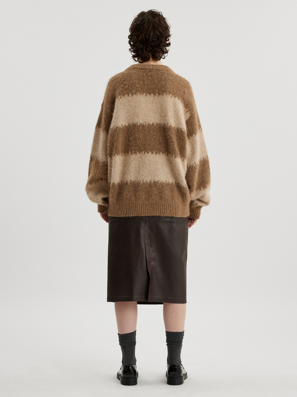Liza Stripe Knit Sweater Beige Mix 3