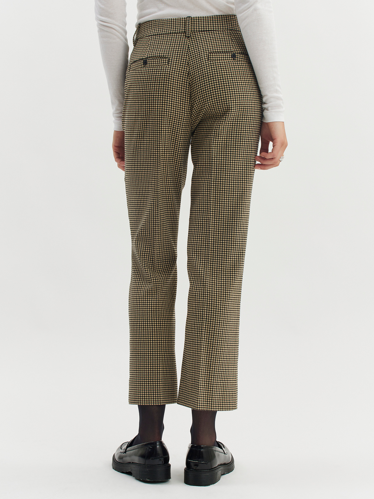 Jasabi Check Trousers Beige Mix 5