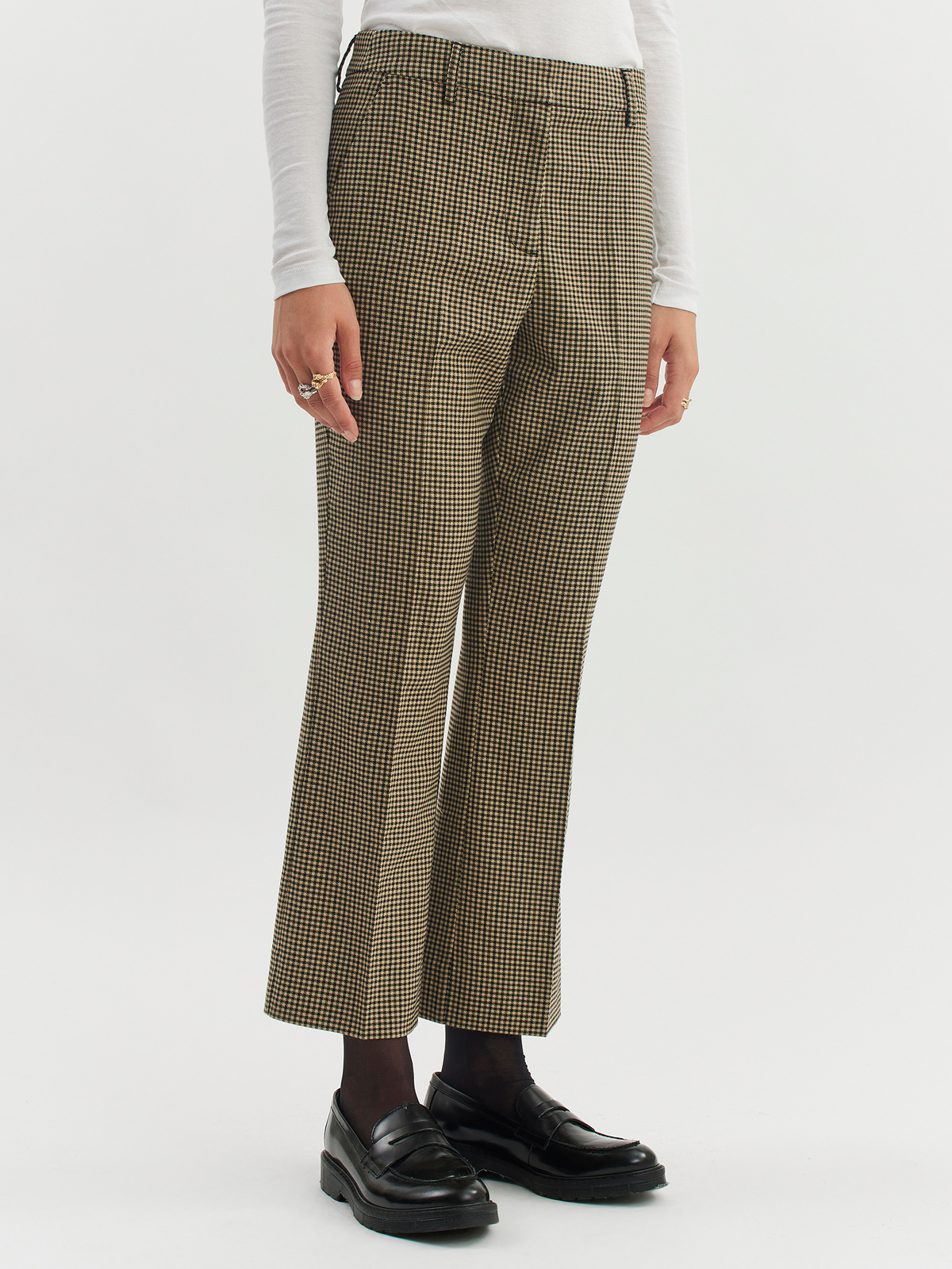 Jasabi Check Trousers Beige Mix 4