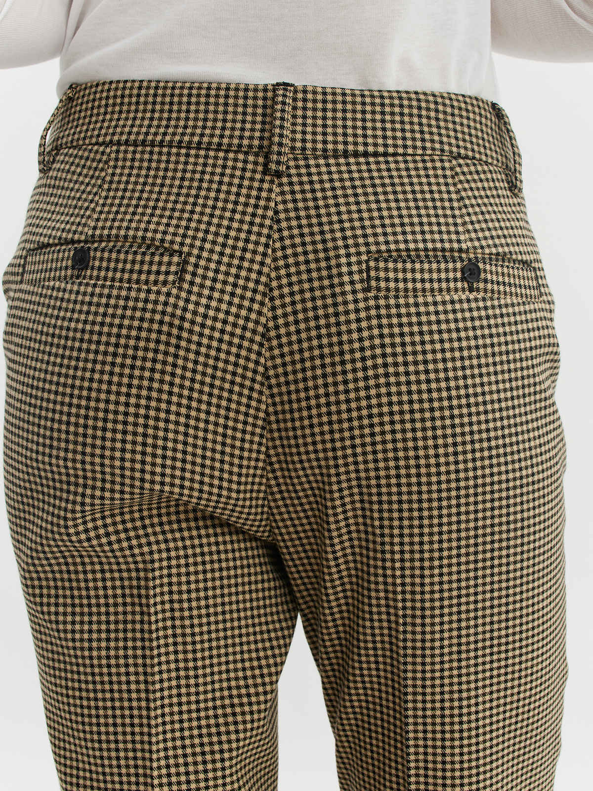 Jasabi Check Trousers Beige Mix 2