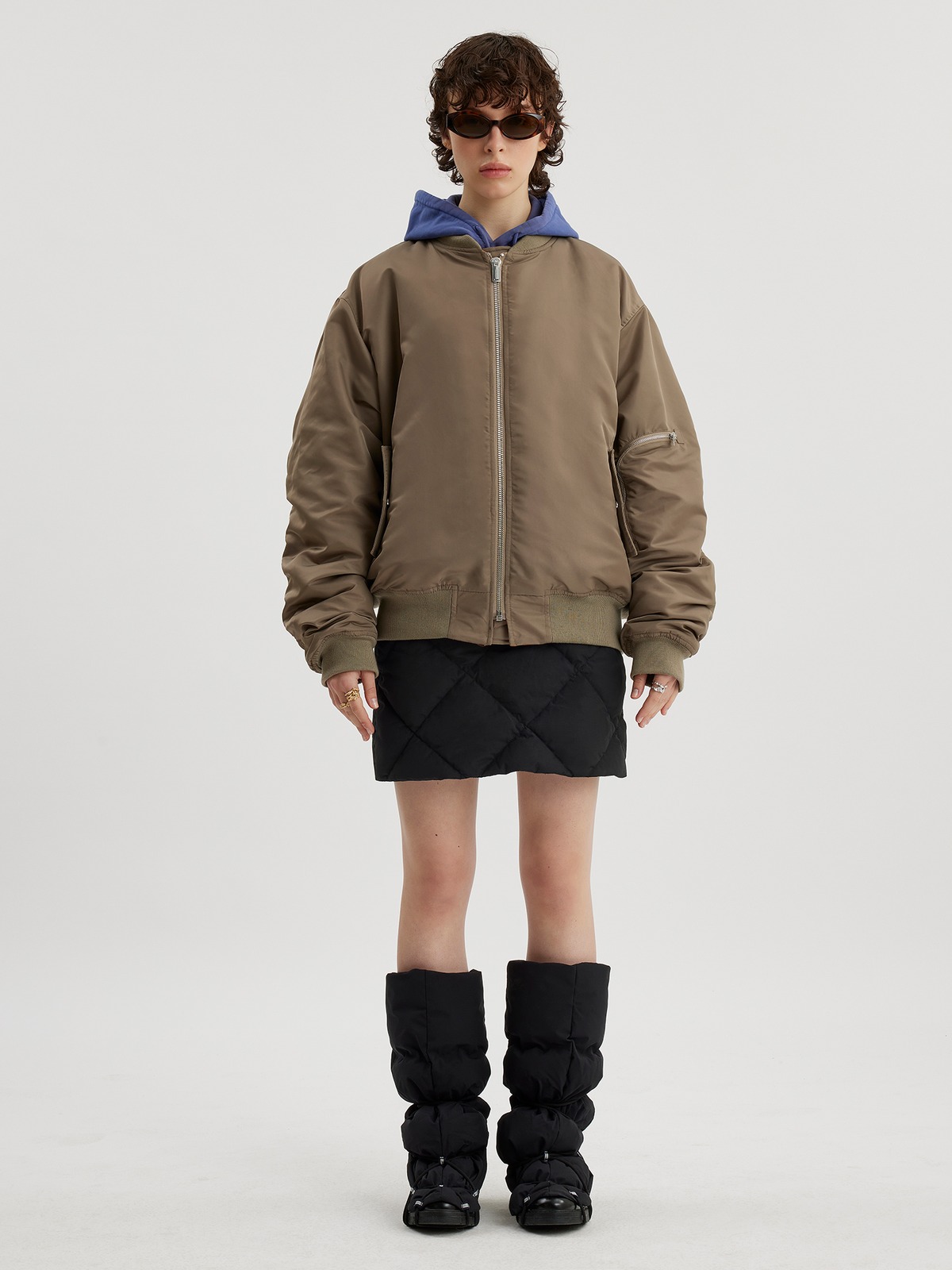 W. Reb Bomber Jacket Khaki 1
