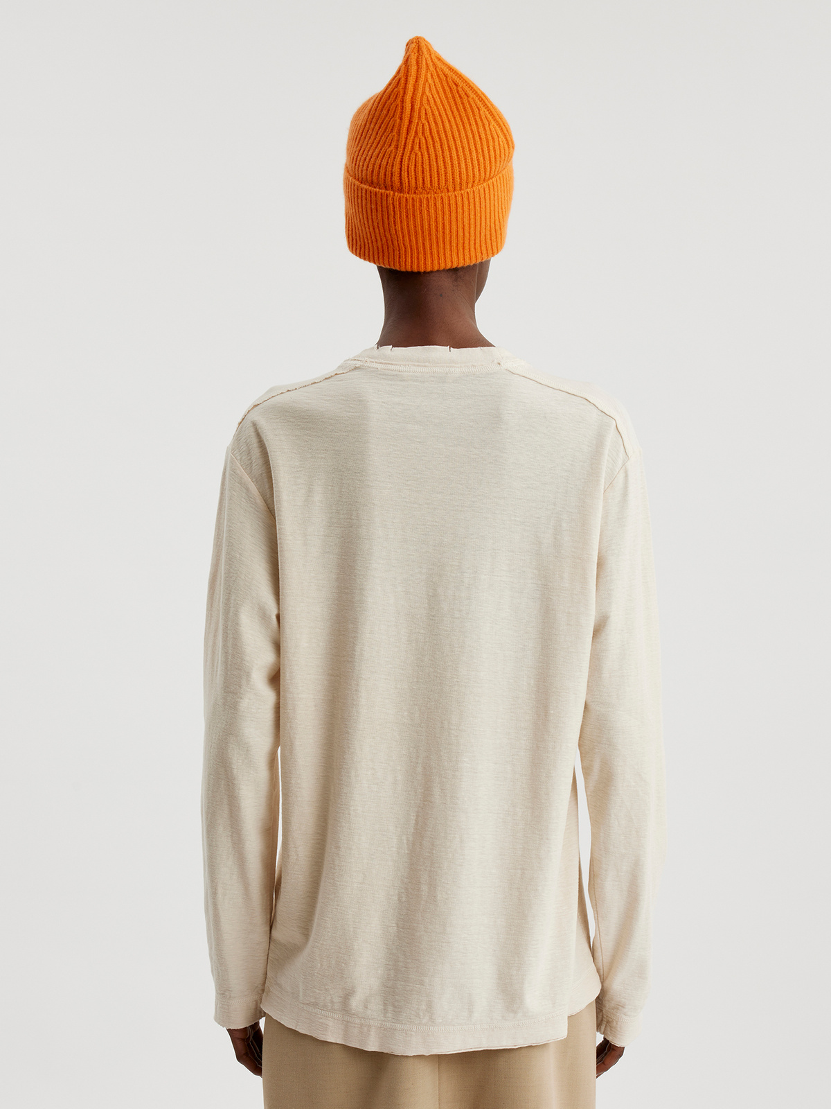 W. Longitude Distressed LS Ecru 4