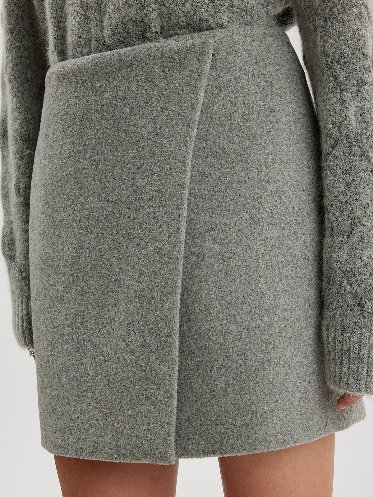 Erina Wool Skirt Grey 3