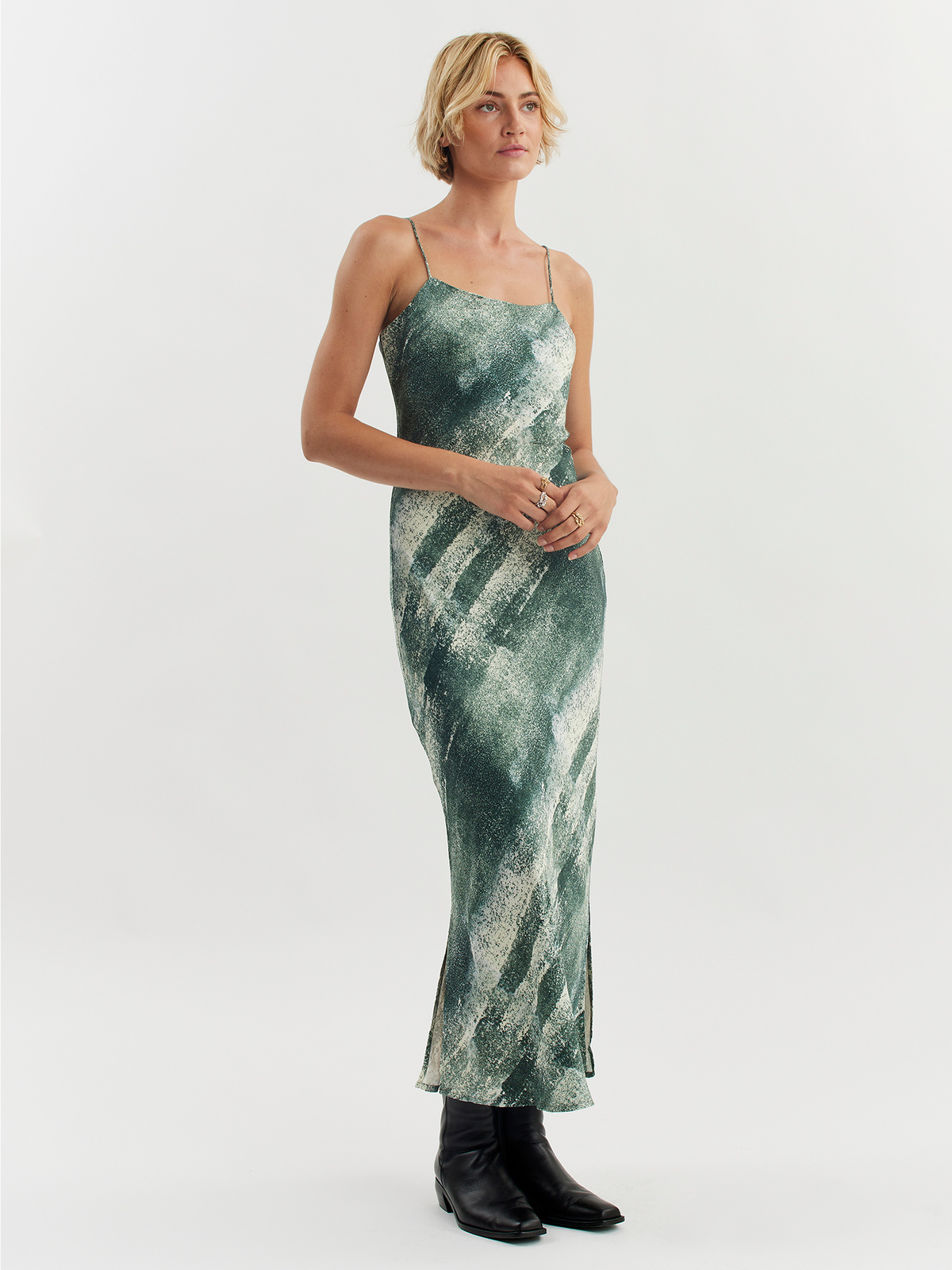 Eila Print Dress Green Mix 1
