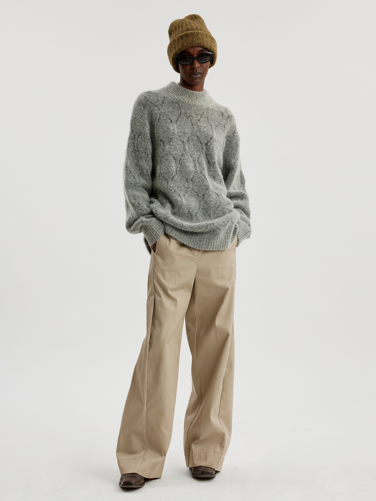 Fernanda Knit Diamond Grey 1