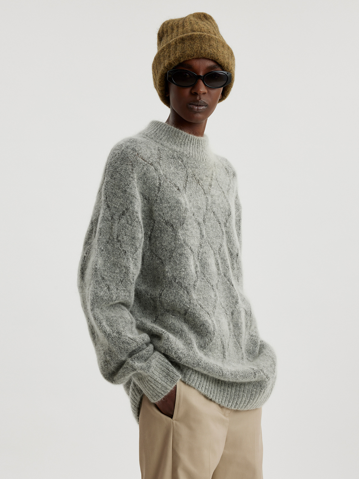 Fernanda Knit Diamond Grey 4